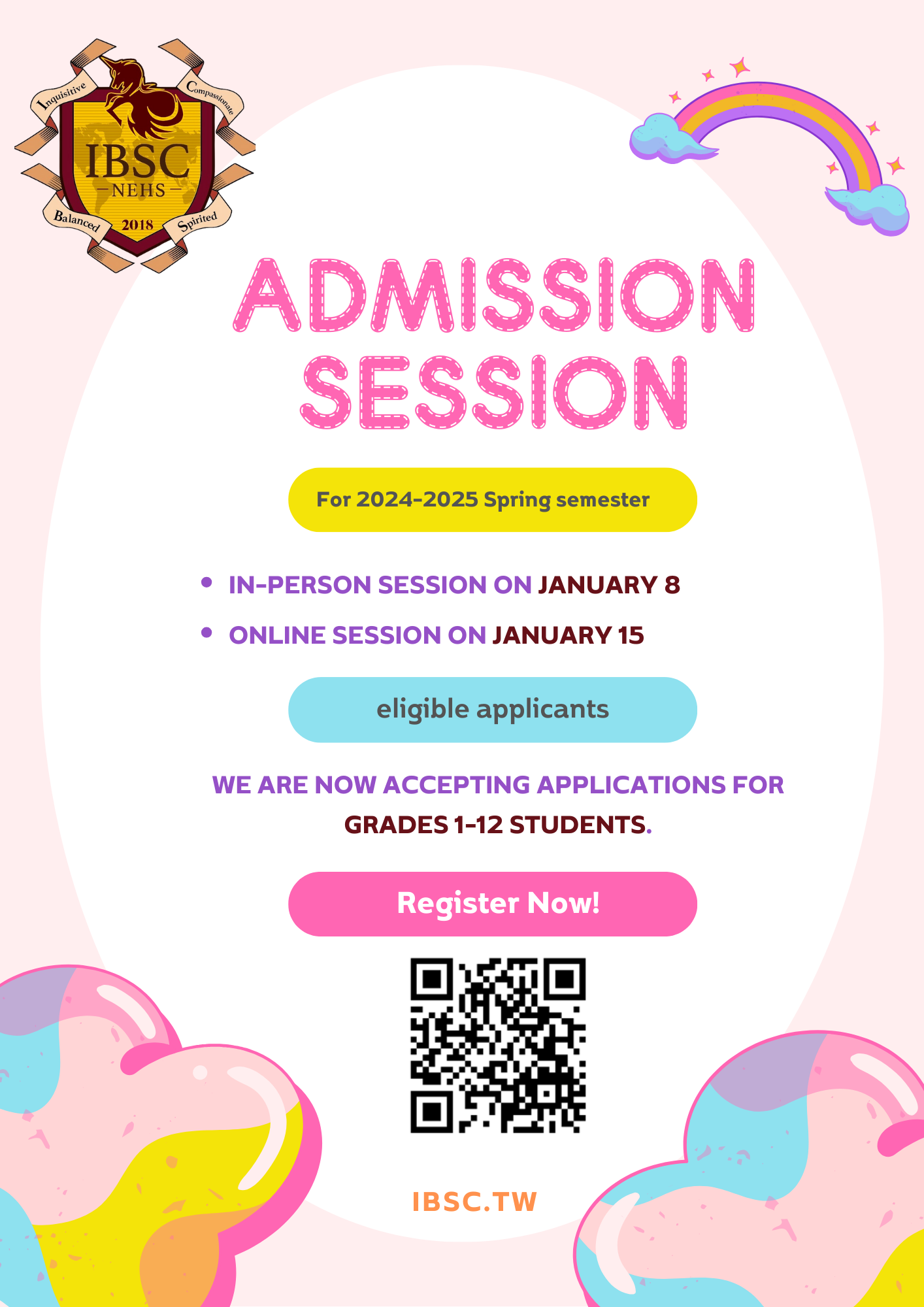 【公告】IBSC Admission Session 雙語部招生說明會 國立中科實驗高級中學